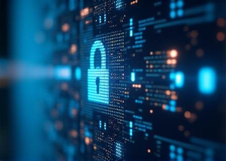 Abstract depiction of digital security and data protection